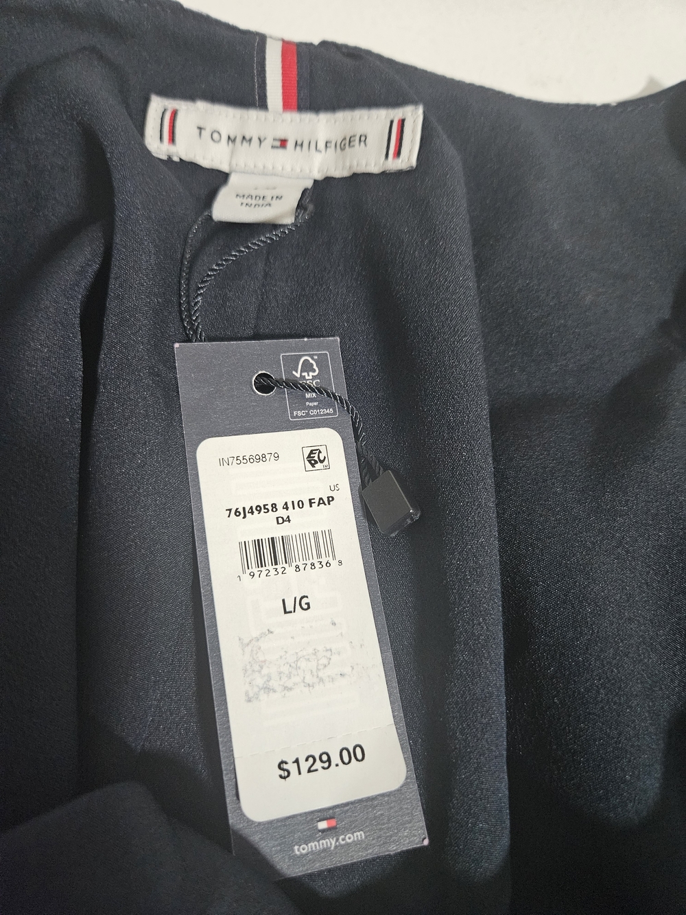 Tommy Hilfiger Navy Maxi Dress with White Sailboat Print - Picture 3 of 6